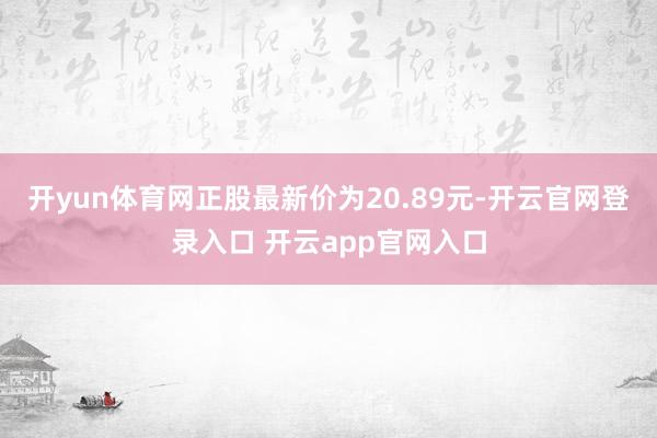 开yun体育网正股最新价为20.89元-开云官网登录入口 开云app官网入口