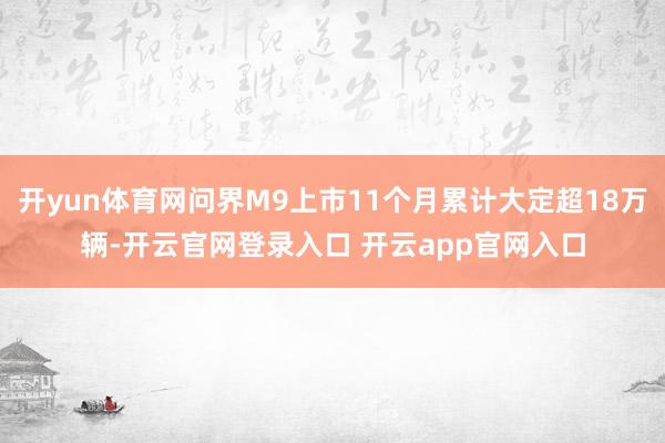 开yun体育网问界M9上市11个月累计大定超18万辆-开云官网登录入口 开云app官网入口